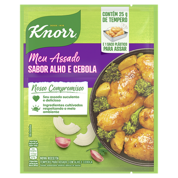 Tempero Pó Alho e Cebola Knorr Meu Assado Pacote 25g