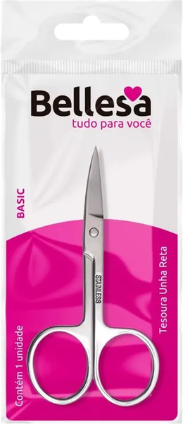 TESOURA UNHA RETA BASIC BELLESA