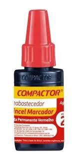 TINTA COMPACTOR P/MARCADOR PERMANENTE VERMELHO 20ML