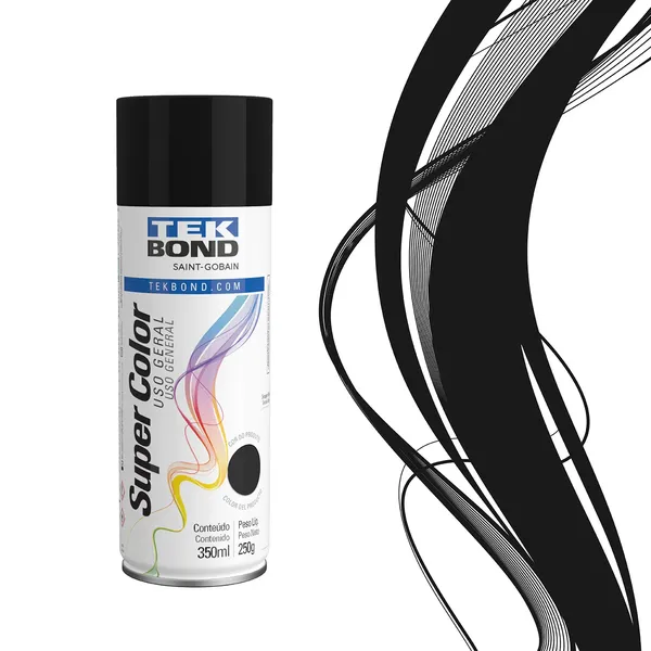 TINTA TEK BOND ALTA TEMP SPR 350ML PRETO BRILHANTE