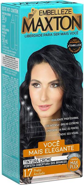 TINTURA MAXTON KIT 17 PRETO AZULADO