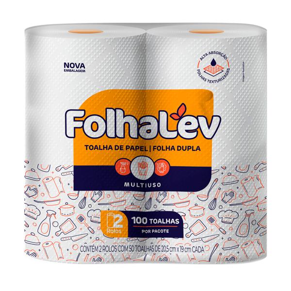 TOALHA PAPEL FOLHA LEV C/50 TOALHAS