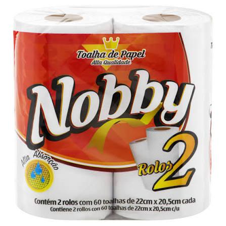 PAPEL TOALHA NOBBY FIT 19,3CMX19CM C/2UN
