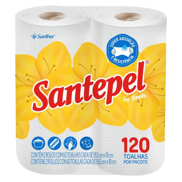 PAPEL TOALHA SANTEPEL 120 FOLHAS 2UN