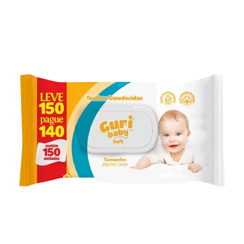 TOALHA UMED GURI BABY 150UN