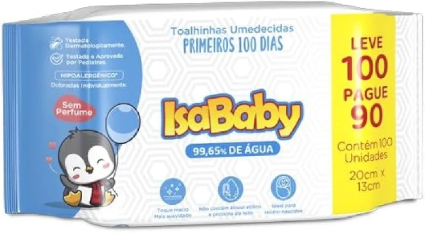 TOALHINHA UMED ISABABY LEVE 100UN PAGUE 90UN