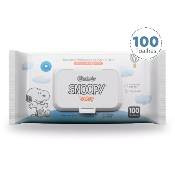 TOALHA UMEDECIDA COTTONBABY 100UN SNOOPY