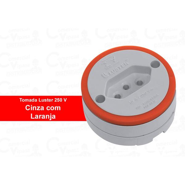 TOMADA LUSTER SOBREPOR 2P+1T 10A REDONDA