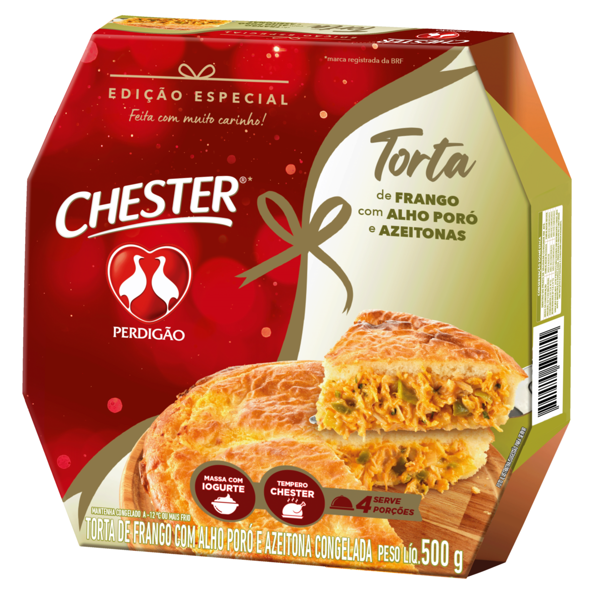 TORTA CHESTER FRANGO E ALHO PORO