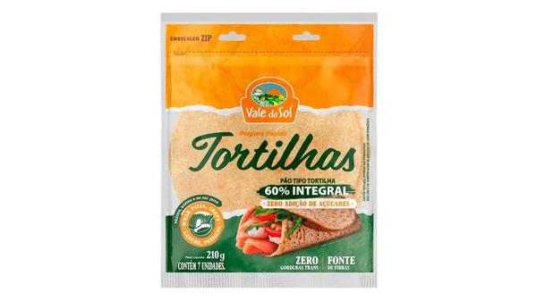 TORTILHA INTEGRAL VALE DO SOL 210G