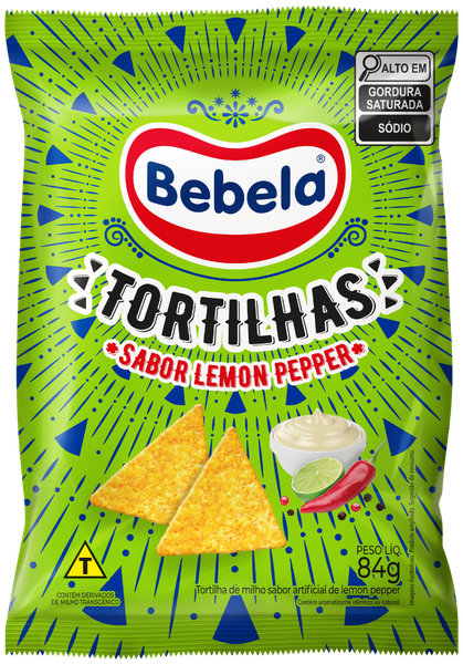 SALG TORTILHAS BEBELA 84G LEMON PEPPER