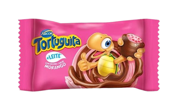 CHOC TORTUGUITA MORANGO 15G