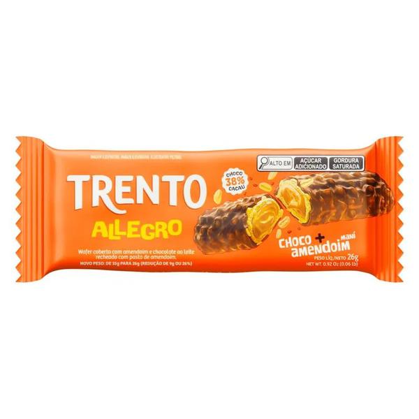 CHOC TRENTO ALLEGRO CHOCO+AMENDOIM 26G