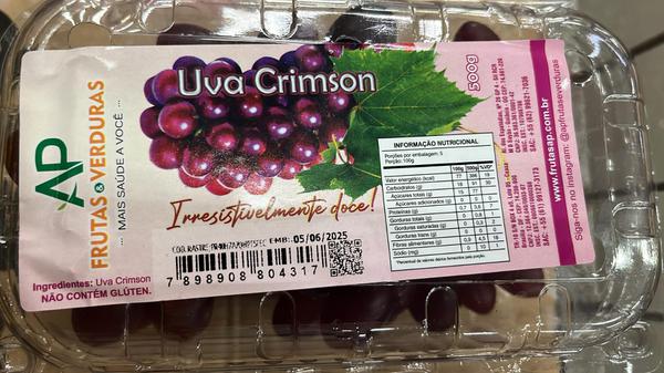 UVA CRIMSON BDJ 500G FRUTAS ESPECIAIS