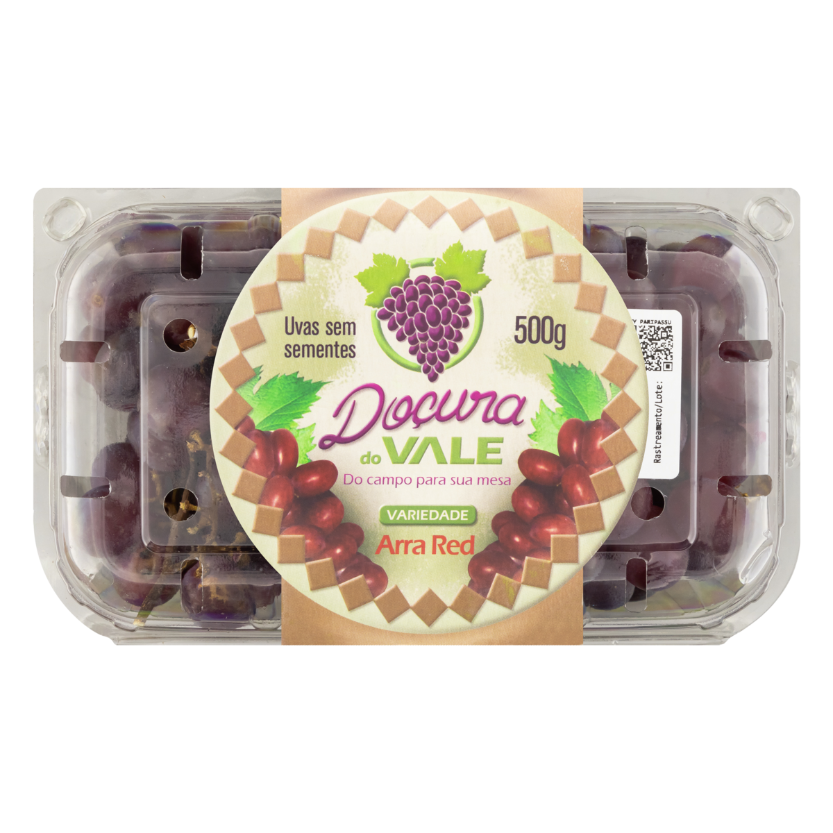 UVA CRIMSON S/SEM BDJ 500G FRUTA DO VALE