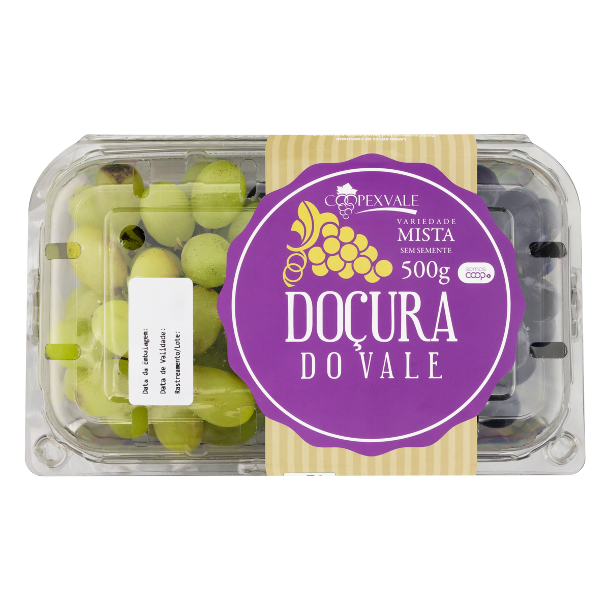 UVA THOMPSON DOCURA VALE MISTA 500G S/SEMENTE