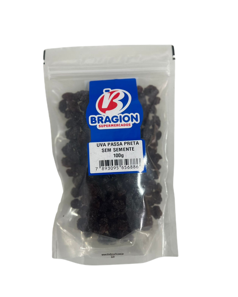 UVA PASSA PRETA S/SEMENTE TERRANA POUCH 100G