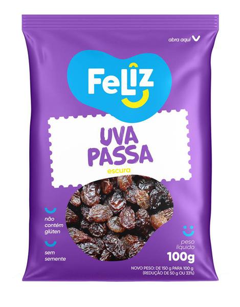 UVA PASSA FELIZ 100G ESCURA