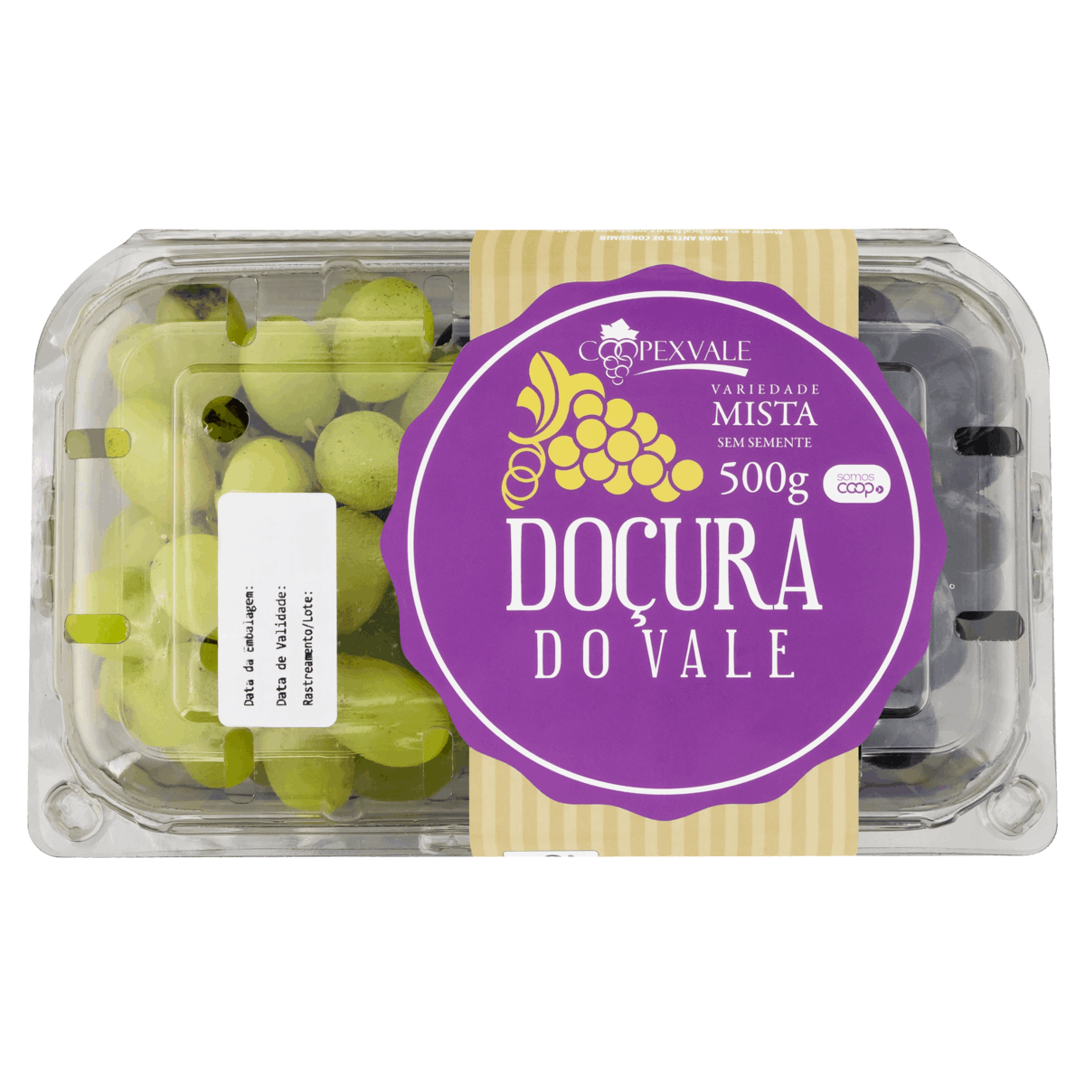 UVA SEM SEMENTE VERDE 500G DOCURA VALE