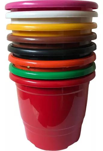 VASO PARA PLANTA REDONDO COLORIDO N28 10L