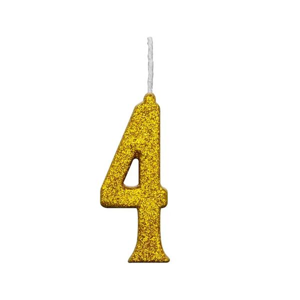 VELA PARABENS GLITTER DOUR NUM 4 REGINA