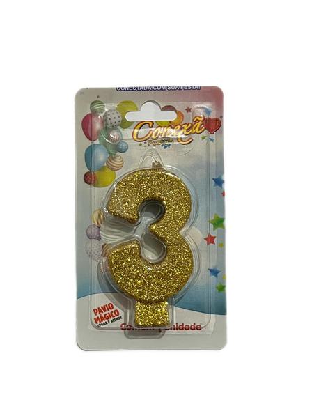 VELA GLITTER OURO 3