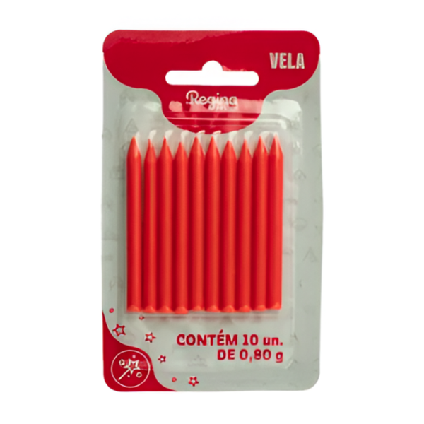 VELA PALITO REGINA LARANJA C/10