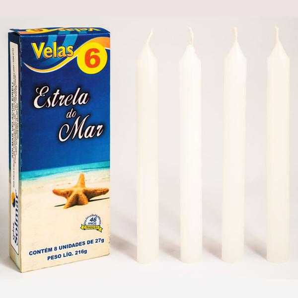 VELA PARAFINA N6 ESTRELA DO MAR CX C/8 216g