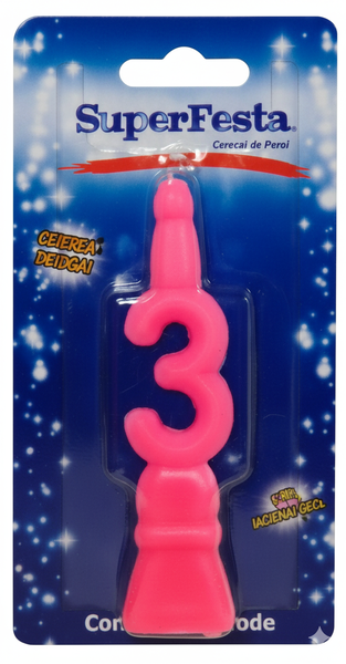 VELA ENCARTELADA ROSA N3 IND