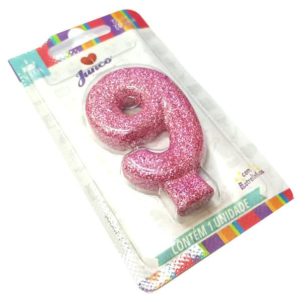 VELA ANIV JUNCO ROSA BEBE GLITTER N9