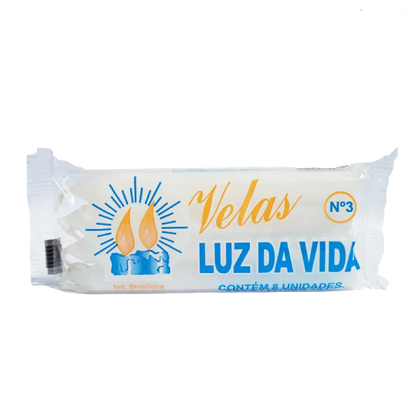 VELAS VIDA LUZ C/8 Nº3