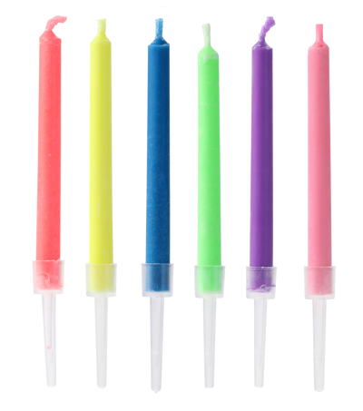 VELA PALITO SILVER FESTAS N 6 COLORIDA