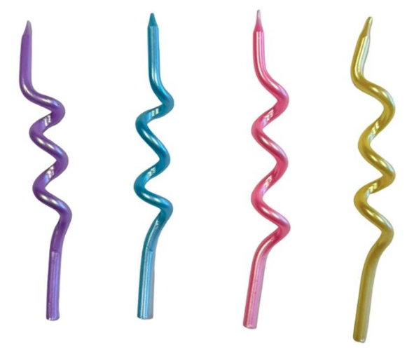 VELA PALITO CURVAS CANDY COLORS