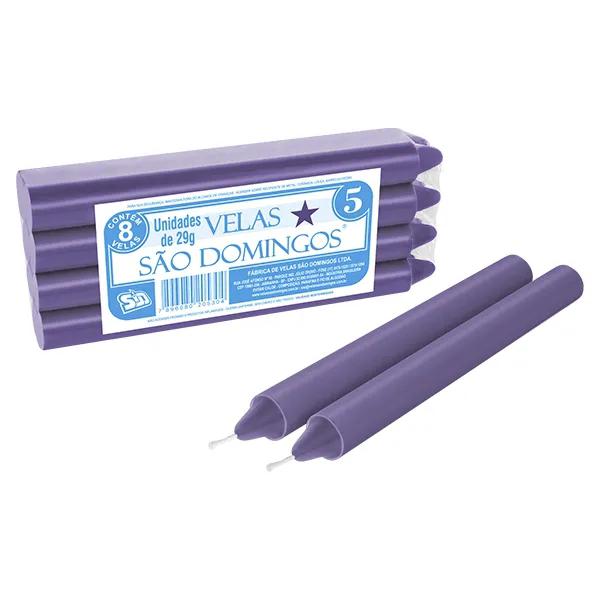 VELAS SAO DOMINGOS N.05 C/8UND. ROXA