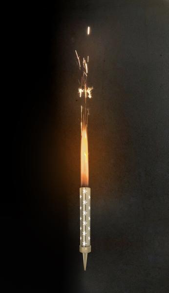 VELA VULCAO DOURADA SILVER PLASTIC