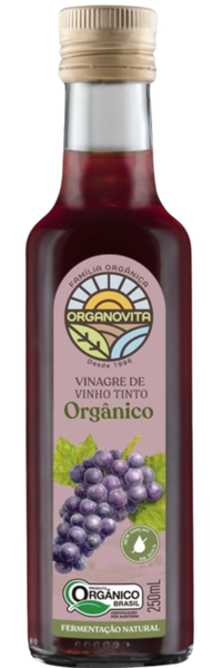 VINAGRE ORGANOVITA 250ML VINHO TINTO ORG