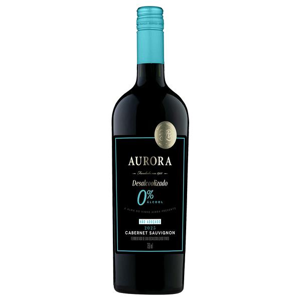 Vinho Nac Aurora 750ml Desalcoolizado Cabernet Sauvignon Seco