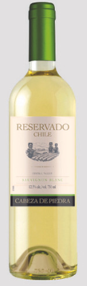 Vinho Chileno Branco Reservado Cabeza de Piedra 750ml Sauvignon Blanc