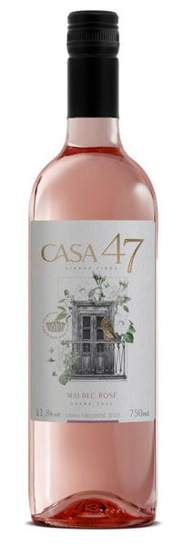 VINHO ROSE FINO MALBEC CASA 47 750ML