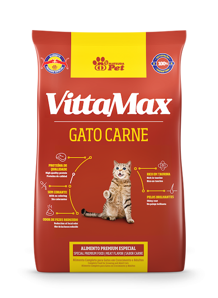 RACAO VITTAMAX GATO KG CARNE