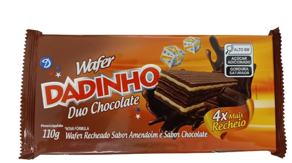 BISC DADINHO WAFER 110G DUO CHOCOLATE