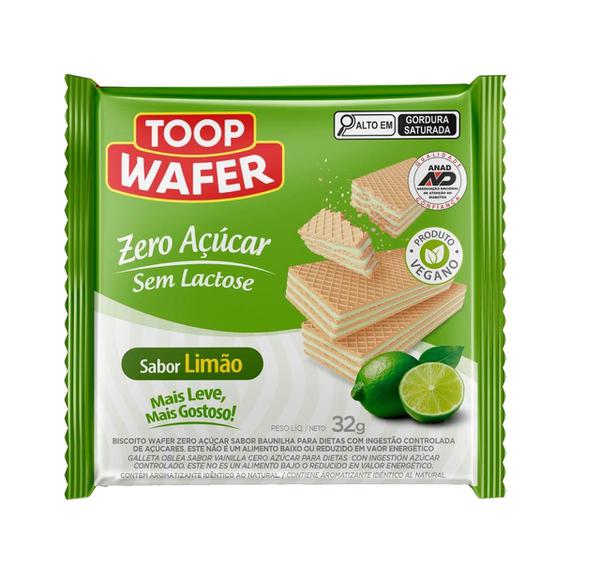 BISCOITO LIMAO ZERO ACUCAR 32G TOOP WAFE