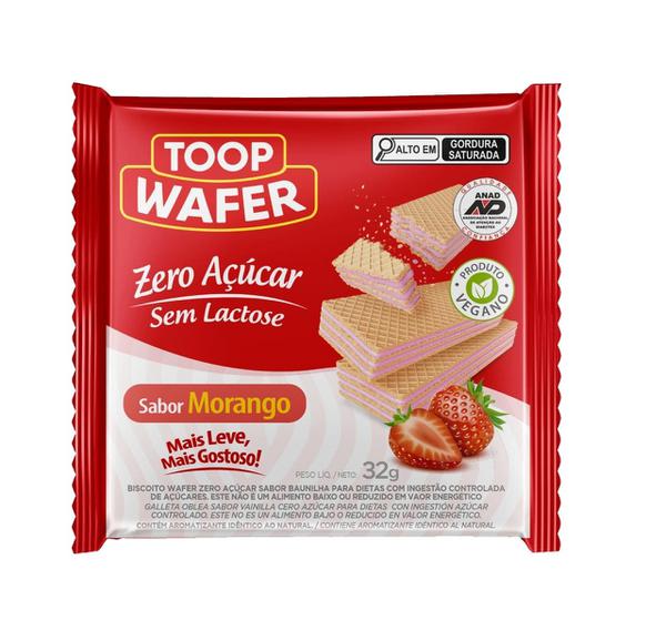 BISCOITO MORANGO ZERO ACUCAR 32G TOOP WA