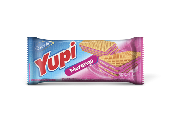 WAFER CASAREDO YUPI MORANGO 80GR