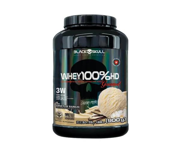 WHEY 100% HD BLACK SKULL PT GOURMET 900G BAUNILHA