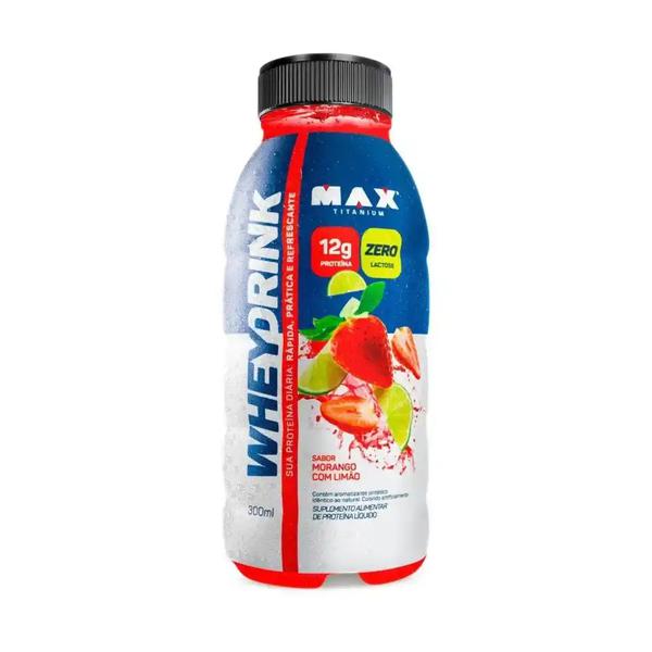WHEY DRINK MAX TITANIUM MORANGO COM LIMA