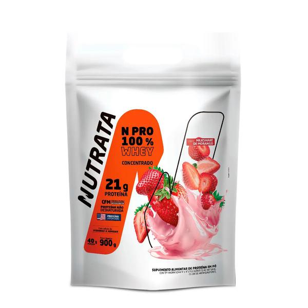 WHEY NUTRATA REFIL 900GR MORANGO