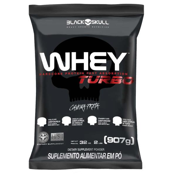 SUPLEMENTO WHEY TURBO BLACK SKULL 907G REFIL CHOCOLATE