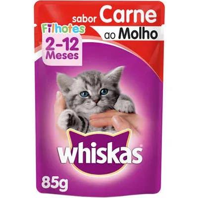 WHISKAS SCH FILHOTE CARNE 85G