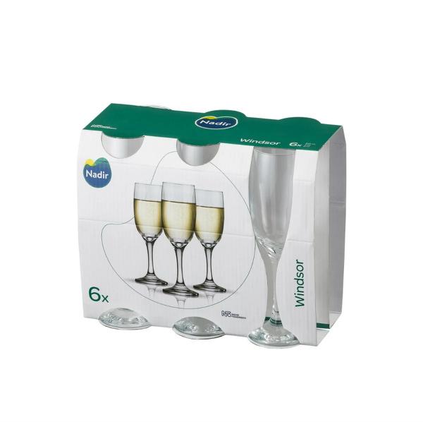 CONJ DE TACAS WINDSON PARA CHAMPAGNE 210ML C/6TC